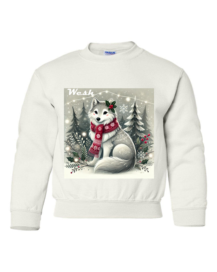 Pull de loup de noël