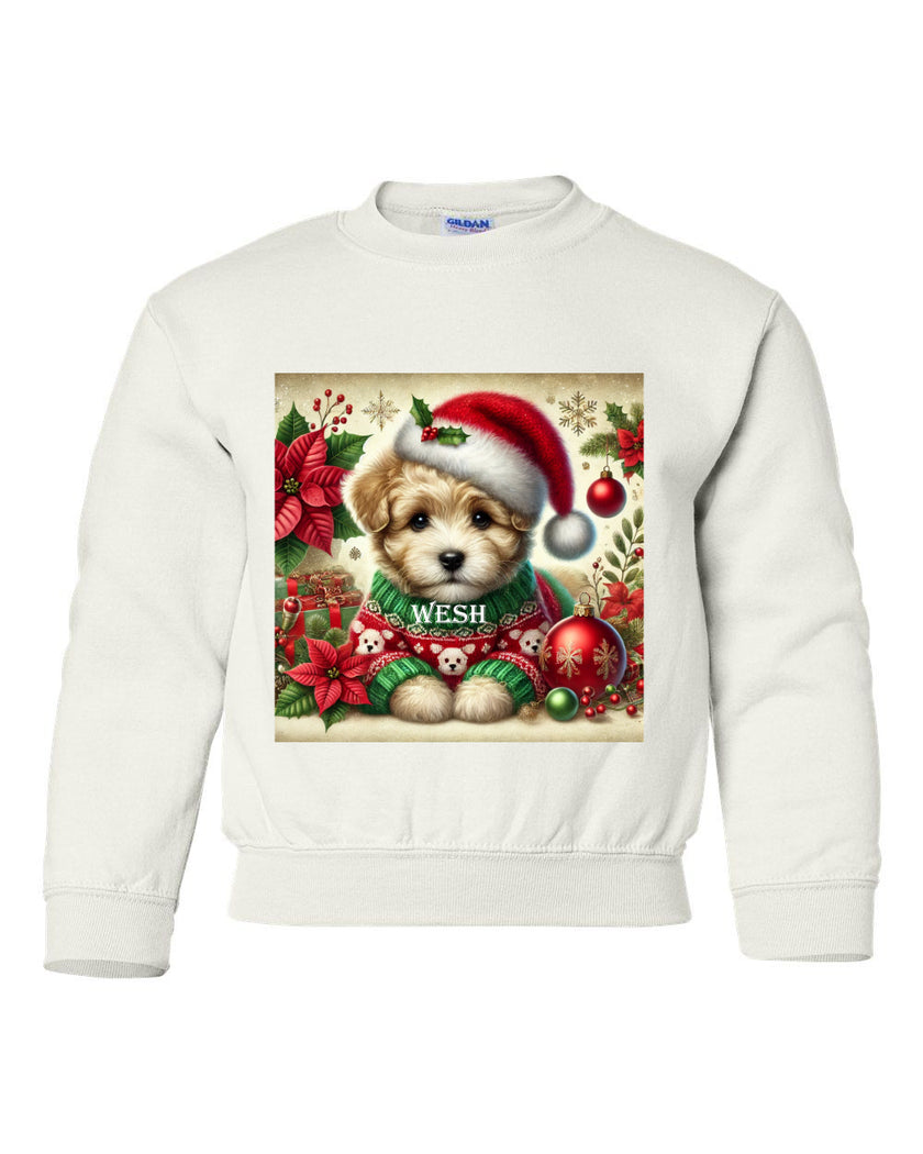 Pull chien de noël