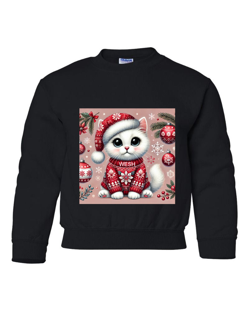 Pull chat de noël