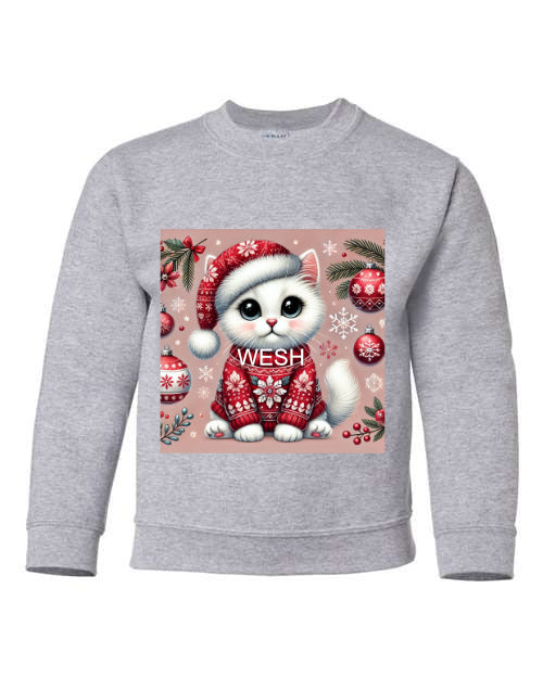 Pull chat de noël