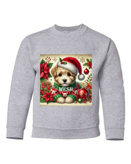 Pull chien de noël