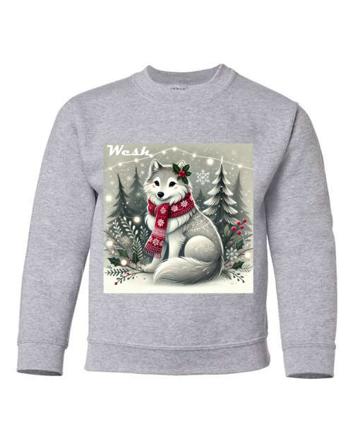 Pull de loup de noël