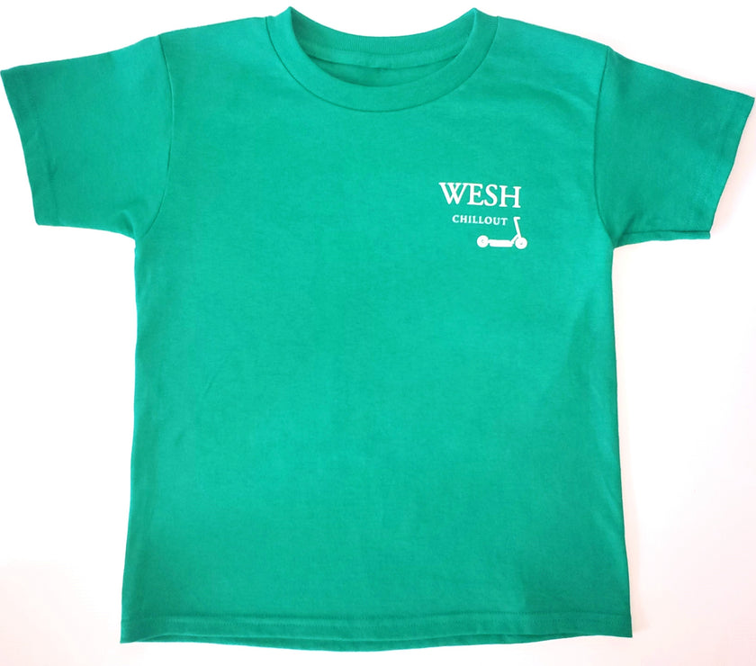 T-shirt vert Kelly avec trottinette